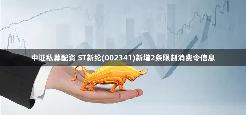 中证私募配资 ST新纶(002341)新增2条限制消费令信息